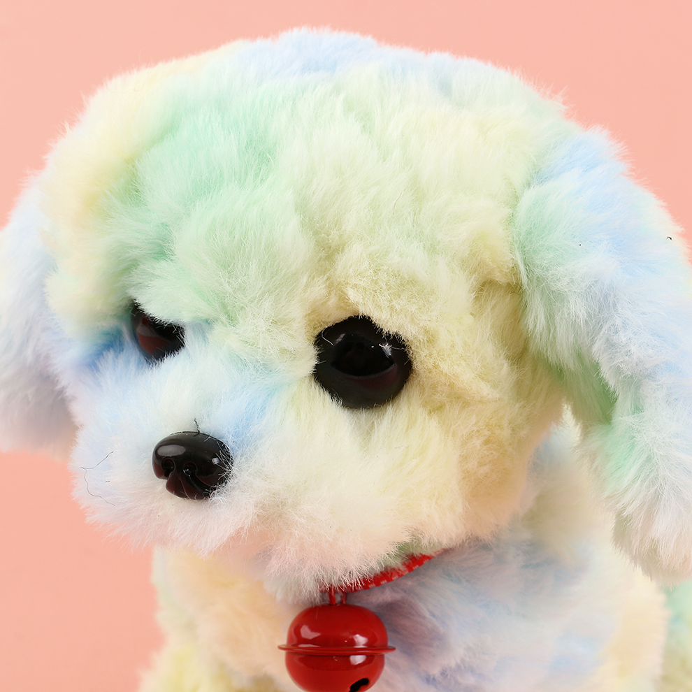 "Guaranteed deposit!" A cute and playful electric plush puppy that can bark and move, playfully bark and roll around, lively and interesting, bringing joy to the whole house details Picture