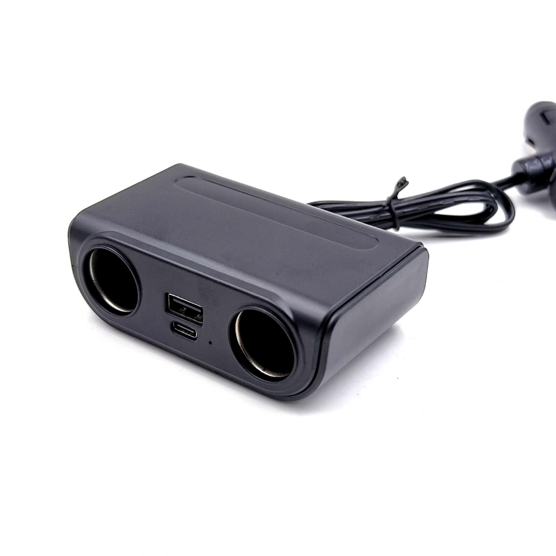 3.1A双USB type-c点烟器插座汽车手机充电A+C口一分二车用圆孔细节图