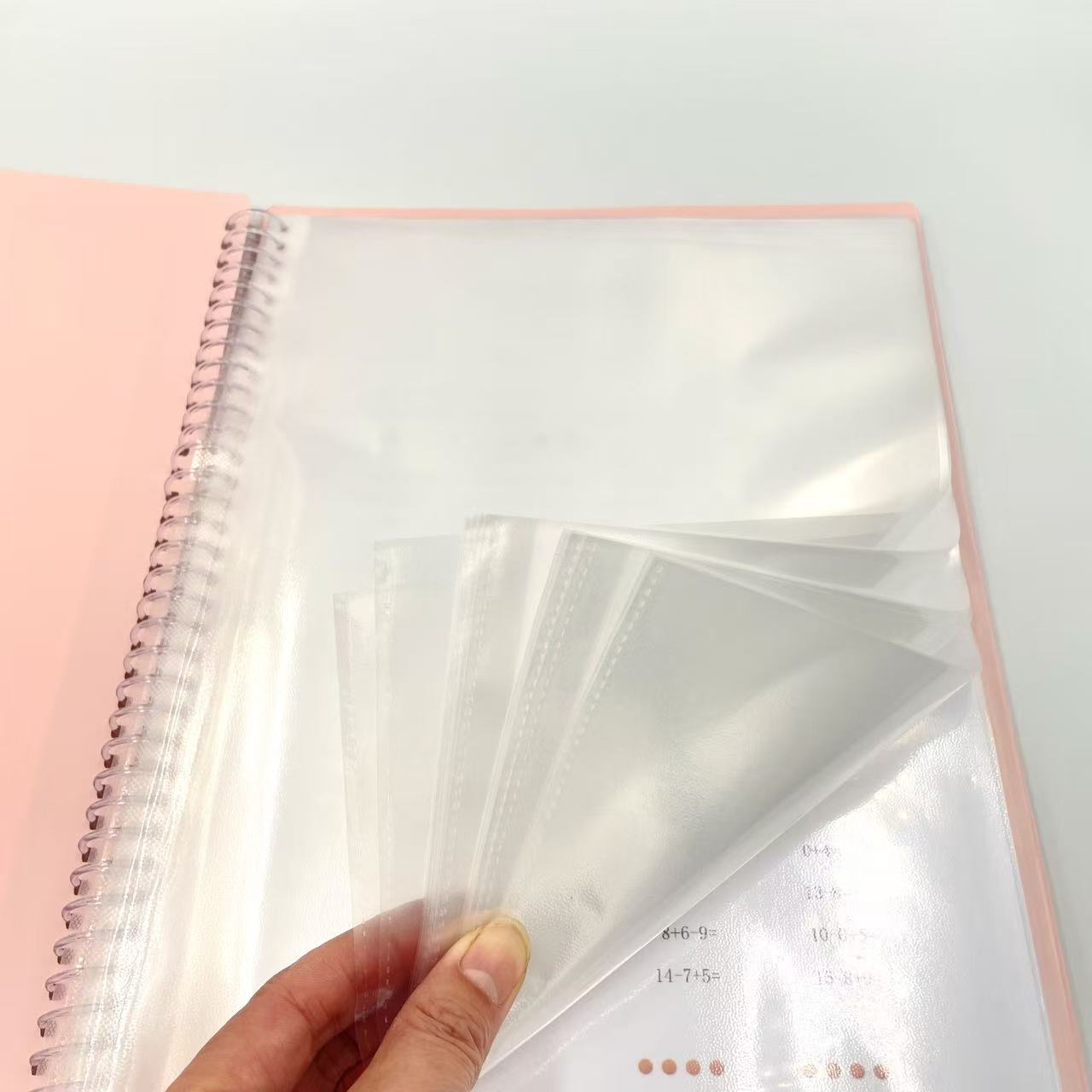 48-hole coil binding rope information book, new color pp multi-page folder, student storage test paper holder pic 6
