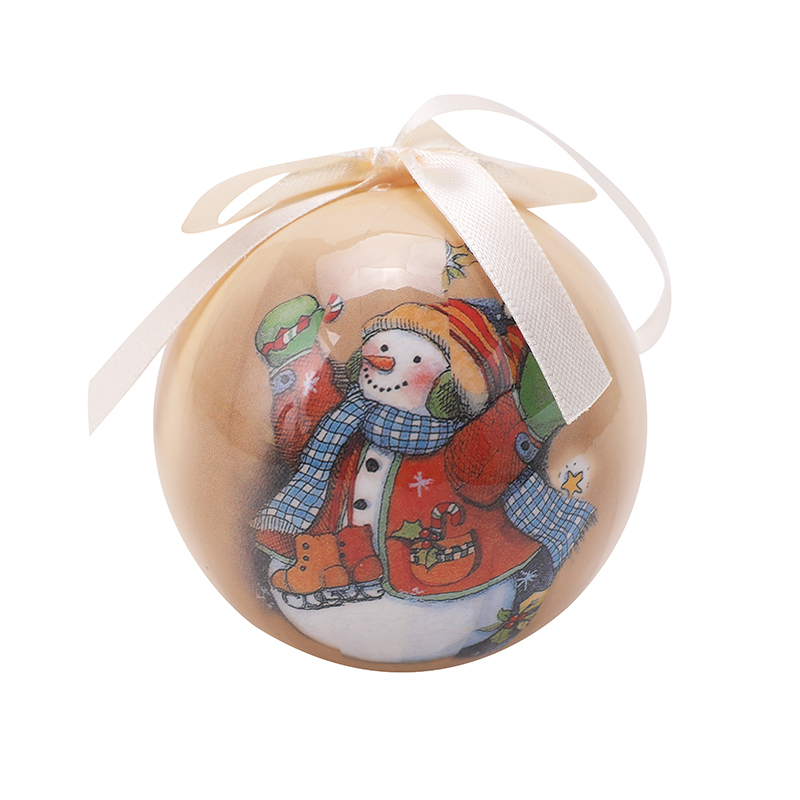 006诺亚高档礼盒装圣诞球 手工泡沫贴纸球圣诞装饰品 圣诞挂件圣诞礼品 圣诞工艺品可来稿定制