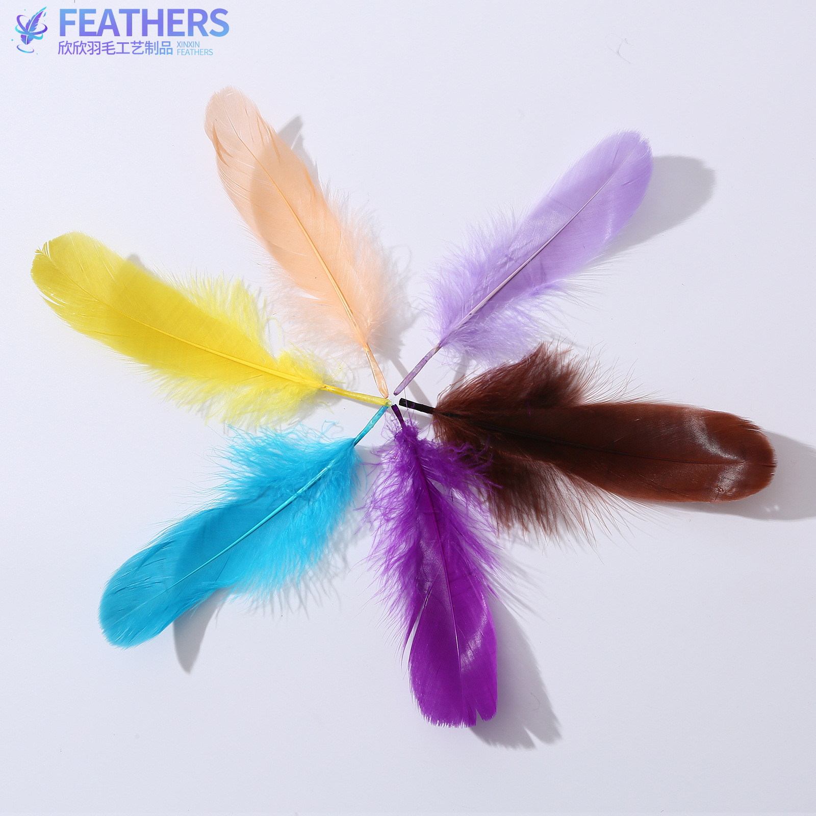 DIY大瓢羽毛彩色羽毛头饰工艺装饰材料颜色