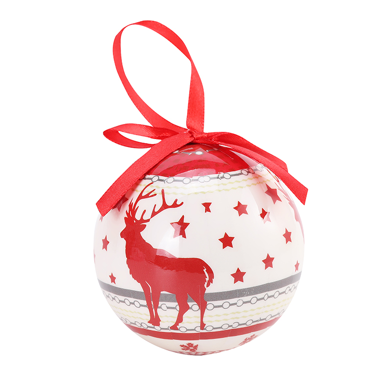 189诺亚高档礼盒装圣诞球 手工泡沫贴纸球圣诞装饰品 圣诞挂件圣诞礼品 圣诞工艺品可来稿定制