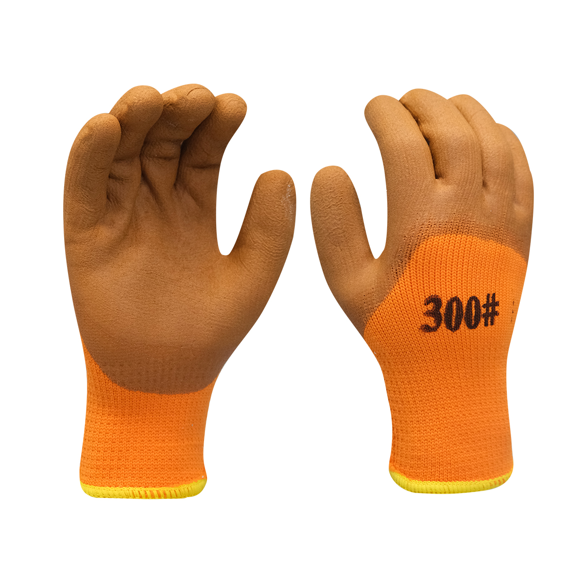 Free sample orange-brown durable anti-slip mechanical gloves factory wholesale safety work gloves for the construction industry
