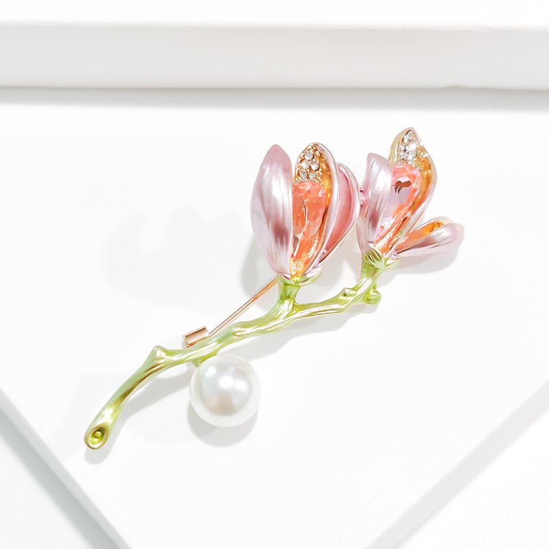 国风玉兰花胸针