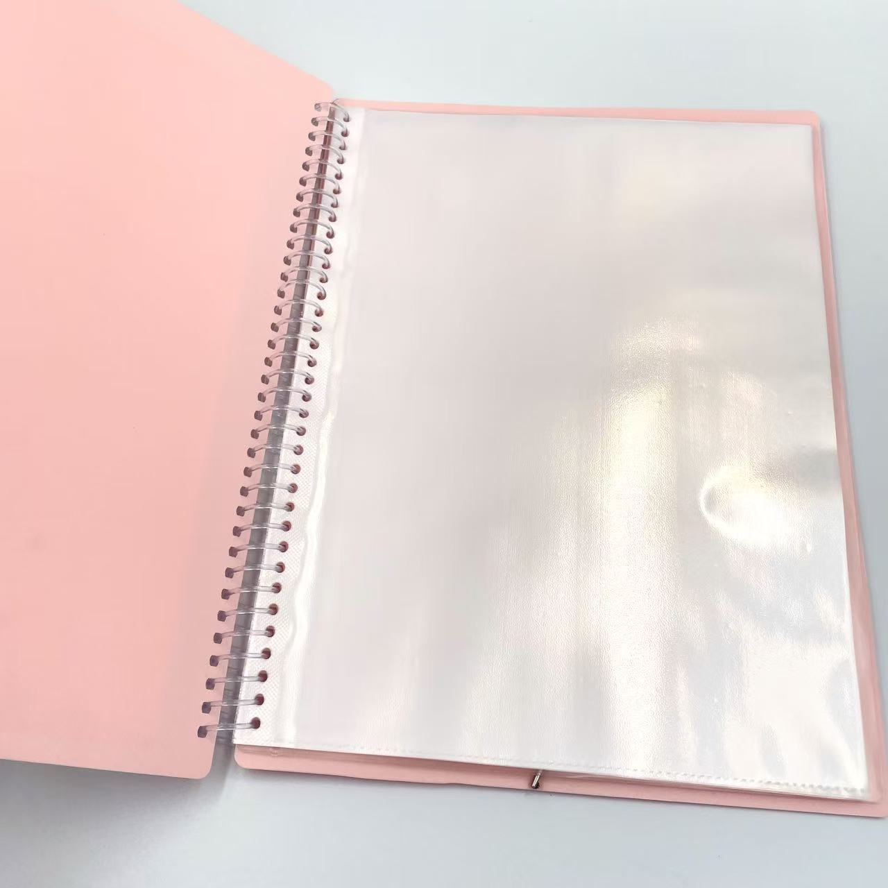 48-hole coil binding rope information book, new color pp multi-page folder, student storage test paper holder pic 4