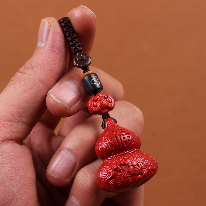 手工编织中国结朱砂貔貅葫芦平安扣路路通车钥匙扣挂件挂饰品汽车用品