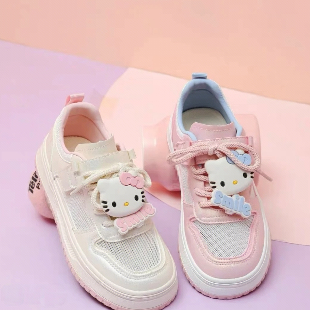 人本童鞋可爱风网纱透气轻便百搭款休闲鞋：萌趣出行，舒适无限