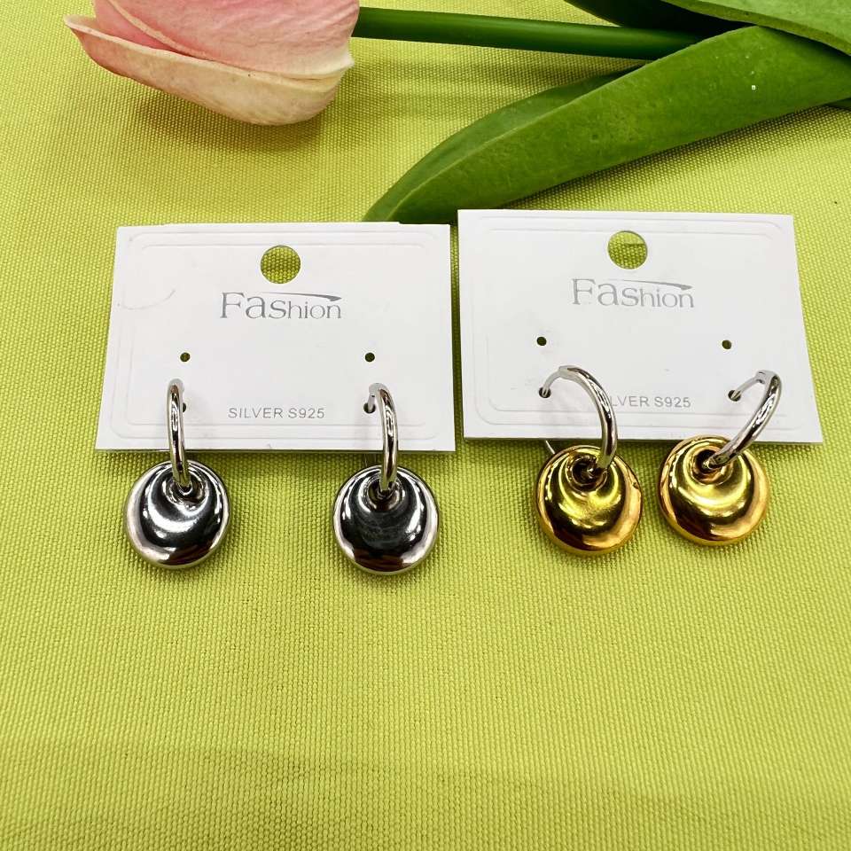 真金电镀银针纯铜耳钉小众百搭多巴胺耳环气质高级感时尚耳饰批发 详情图1