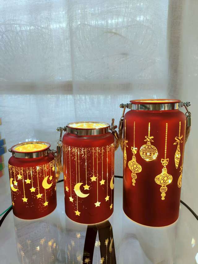 圣诞节玻璃灯工艺品