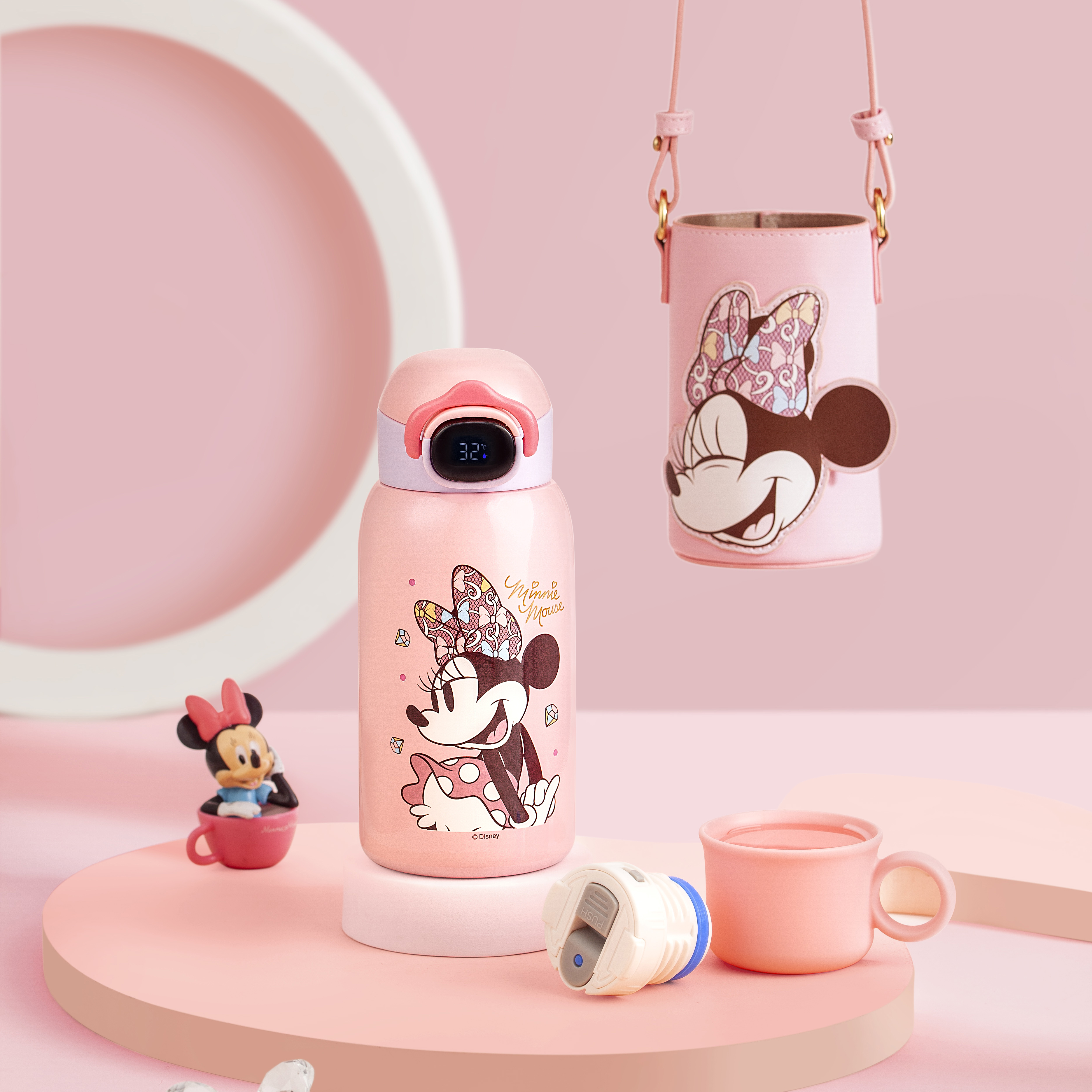 Summer water cup, women's ins straw cup, high appearance level, large capacity tea and water separation brewing cup, children's and students' flower tea cup Specification image