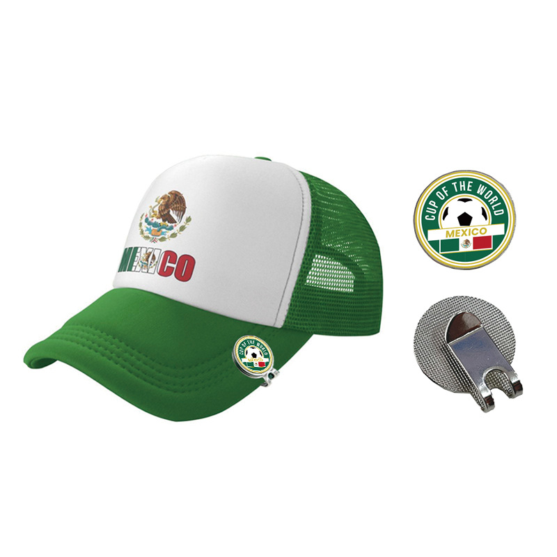Chuangdong Flag 2026 World Cup fan Hat with magnetic detachable DIY Mexican gift hat decoration Specification image