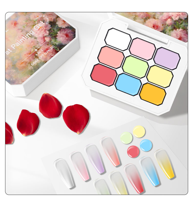 Cross-border nail polish patting glue, gradient blush painting glue, high-saturation nail polish glue for nail salons pic 8