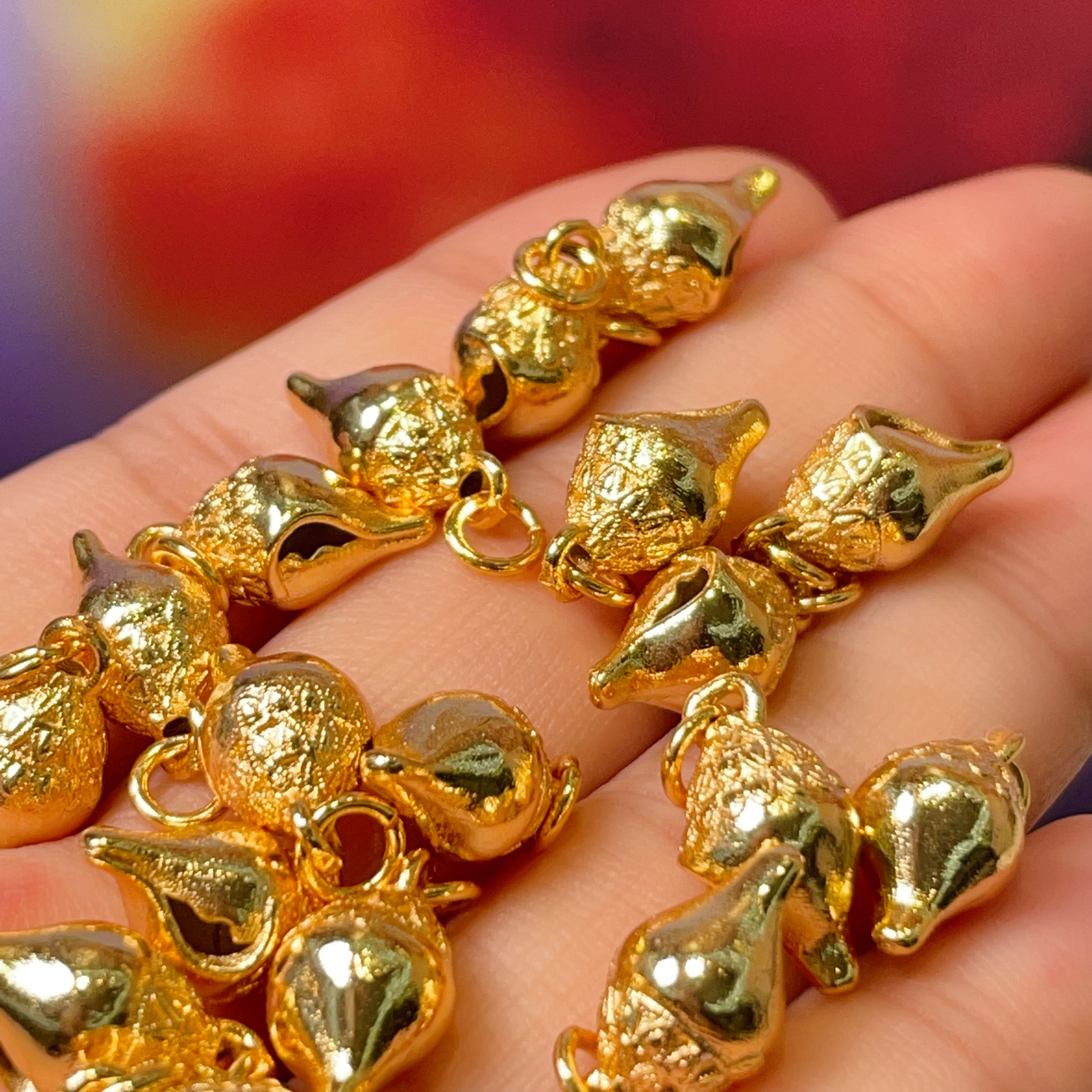 Conch Little Drip diy jewelry accessories, crystal accessories, ancient method sand gold accessories, copper-plated real gold, high color retention pic 4