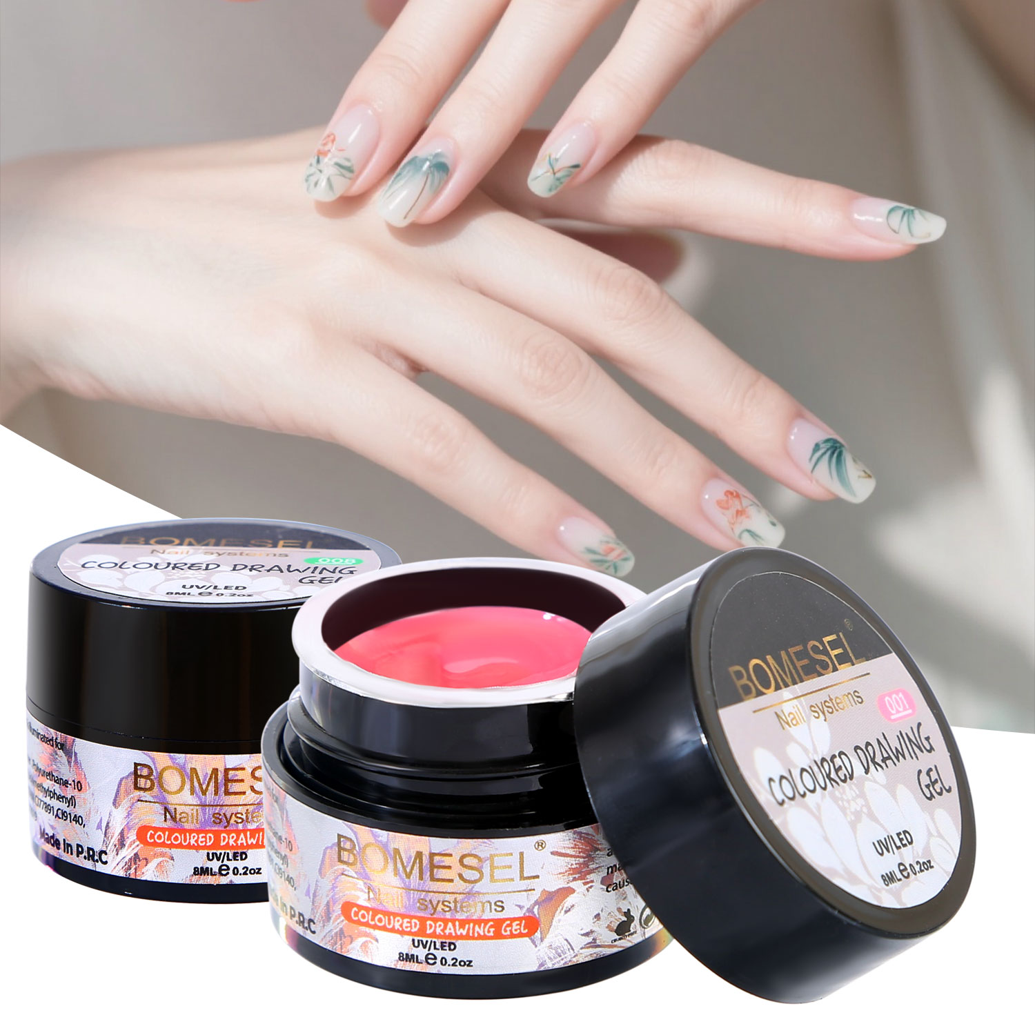 Nail art functional glue, painting glue, small can, nail salon special no-wash carving glue, can shape and carve patterns glue source Item Picture