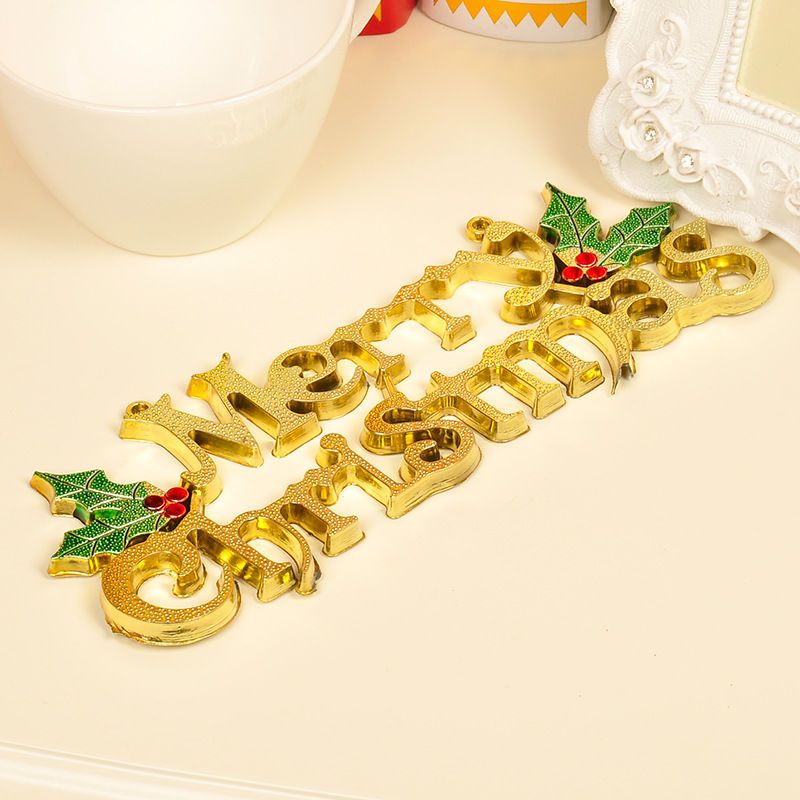 圣诞节日装饰用品圣诞树小挂件字母牌Merry Christmas细节图