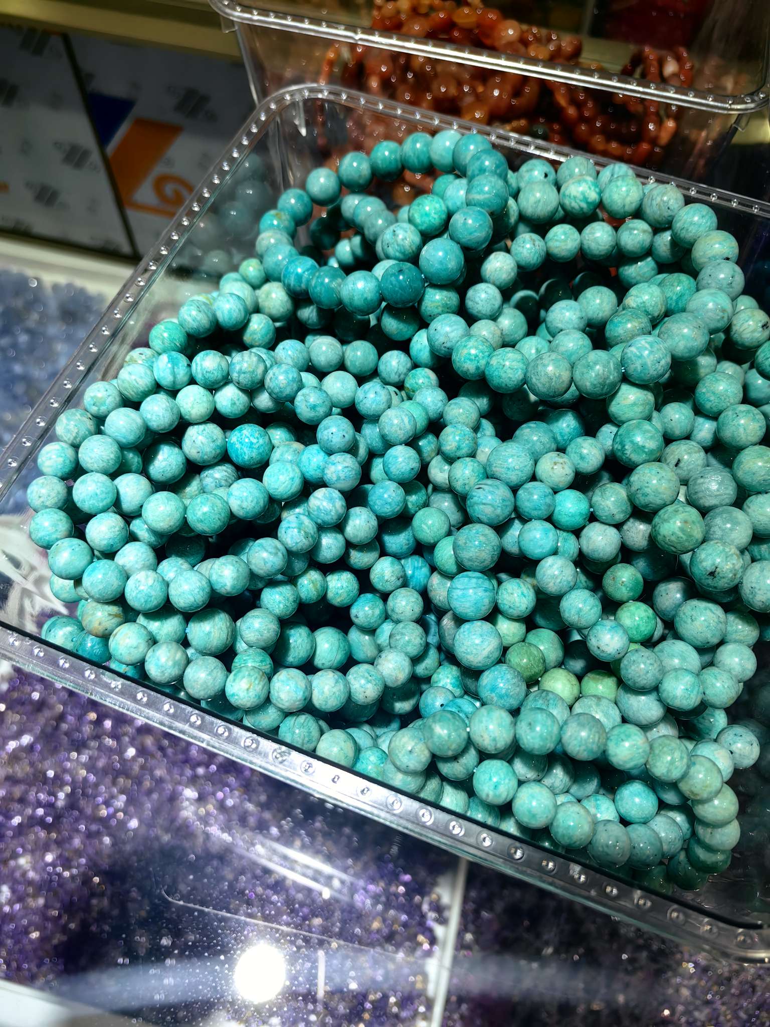 爆款天然天河石进口珠宝首饰串珠水晶手串大卡跨境饰品细节图