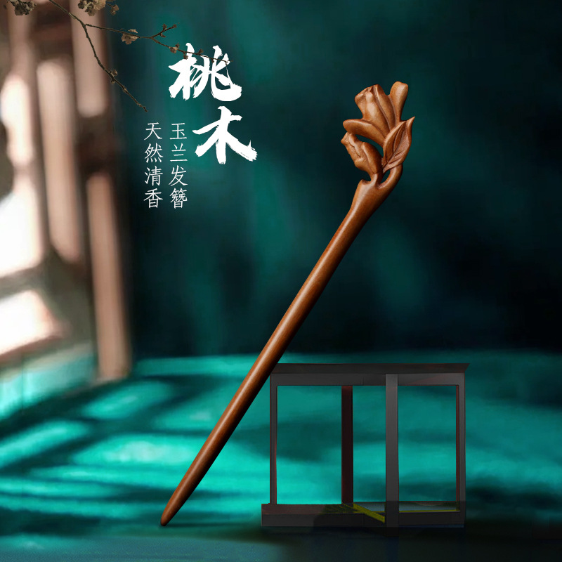 紫檀精雕发簪发簪簪子详情图1