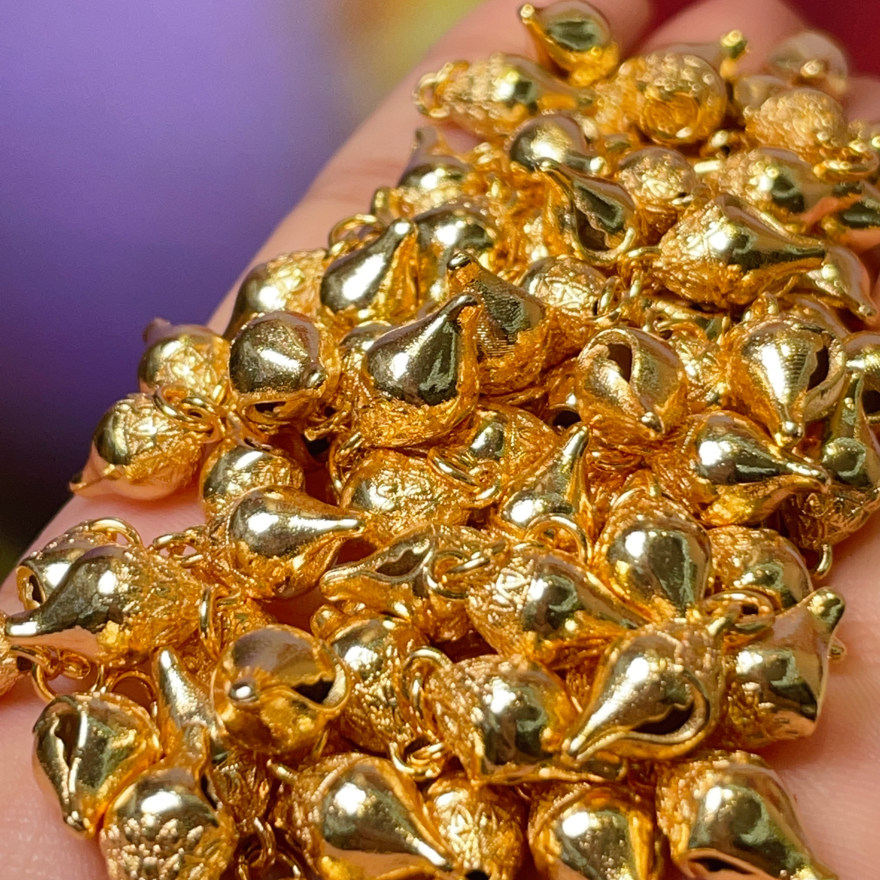 Conch Little Drip diy jewelry accessories, crystal accessories, ancient method sand gold accessories, copper-plated real gold, high color retention pic 5