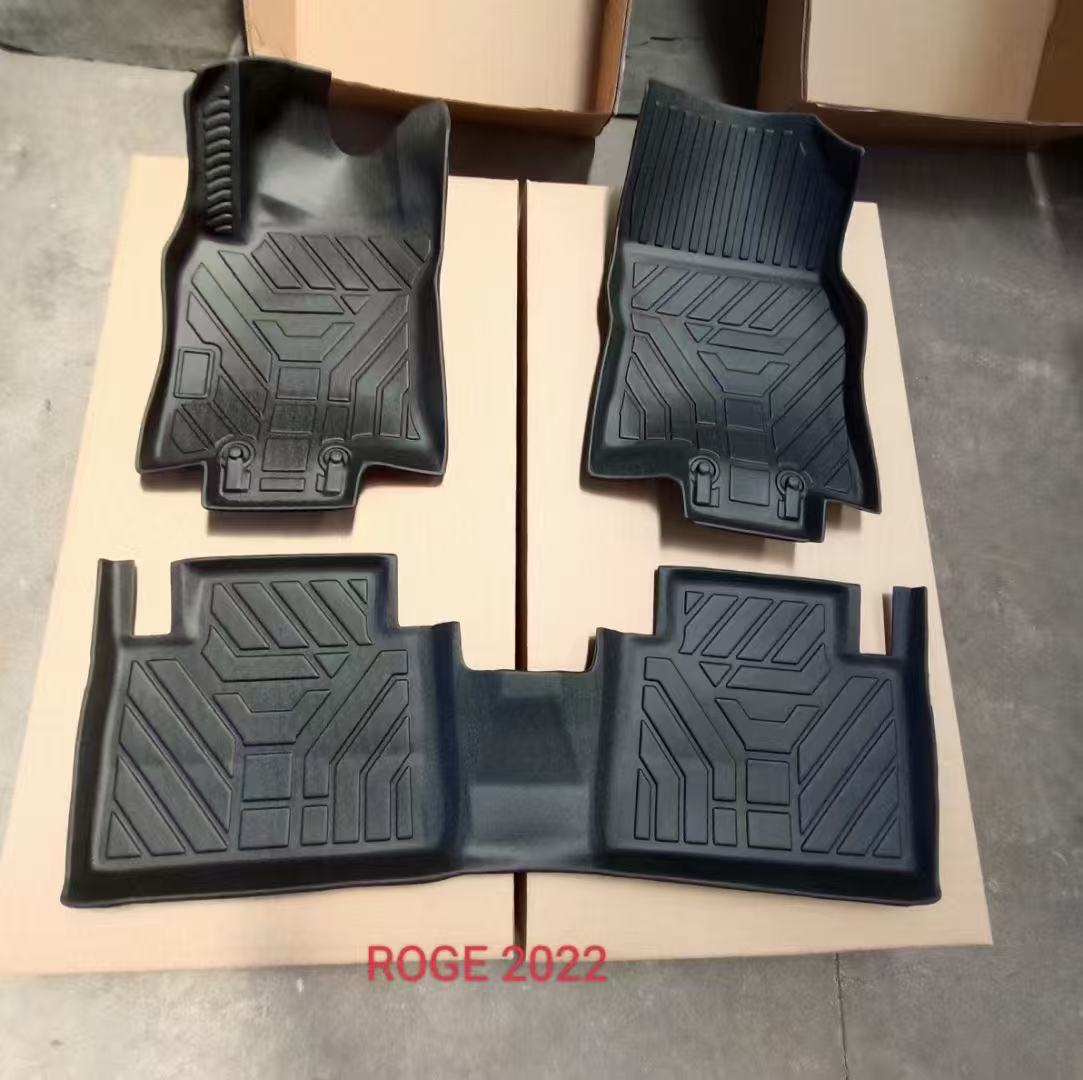 特斯拉专用汽车座垫脚垫车载TPE脚垫防滑耐磨专车专用汽车用品白底实物图