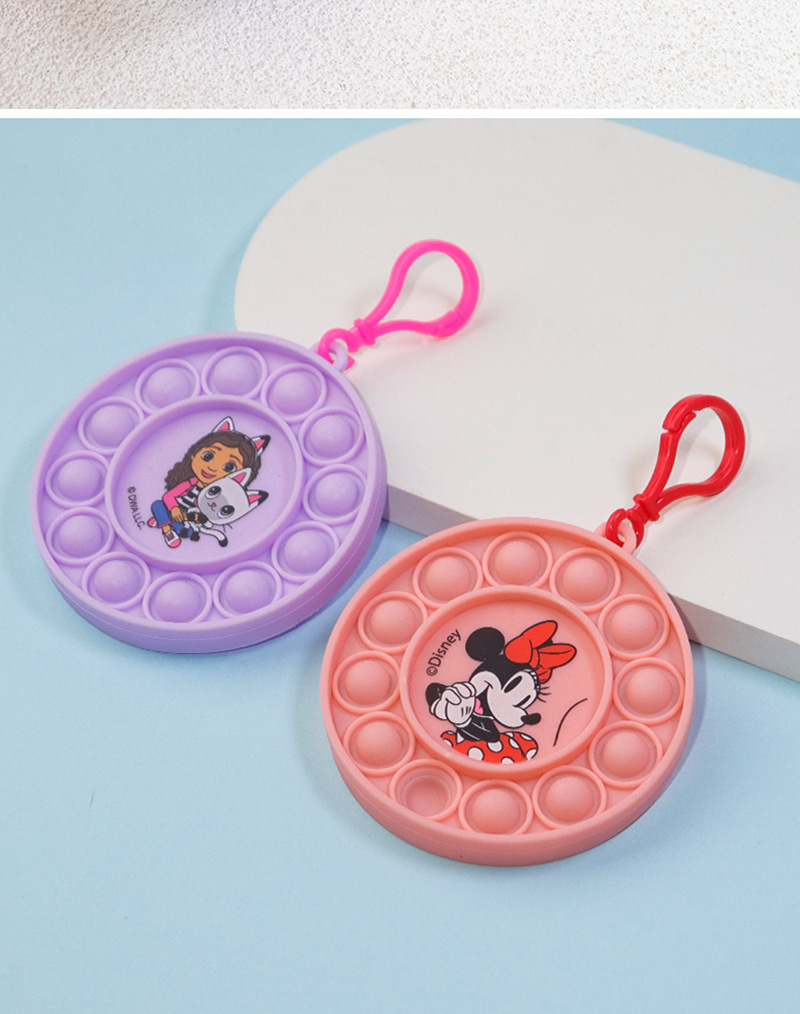 New silicone round rat killer pioneer cartoon educational children press bubble to relieve stress, customizable logo pic 10