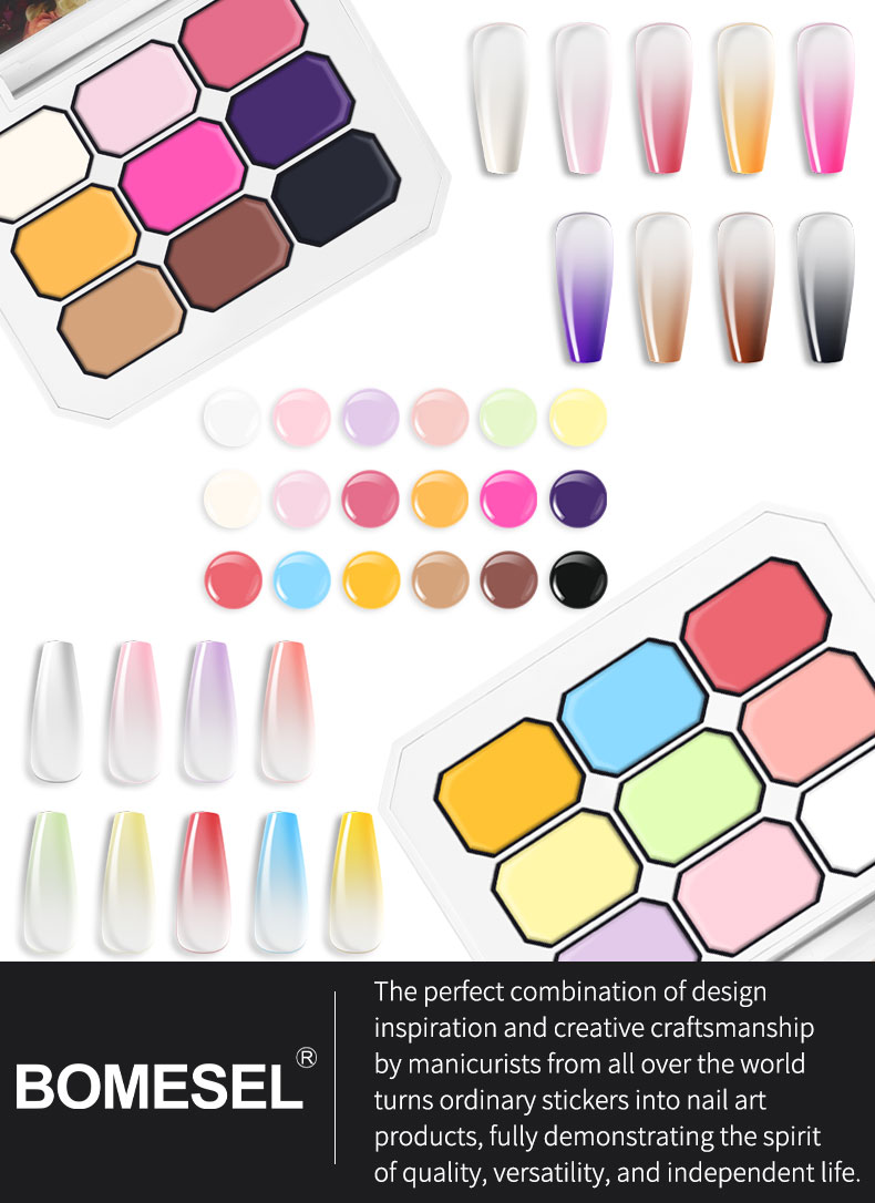 Cross-border nail polish patting glue, gradient blush painting glue, high-saturation nail polish glue for nail salons pic 2
