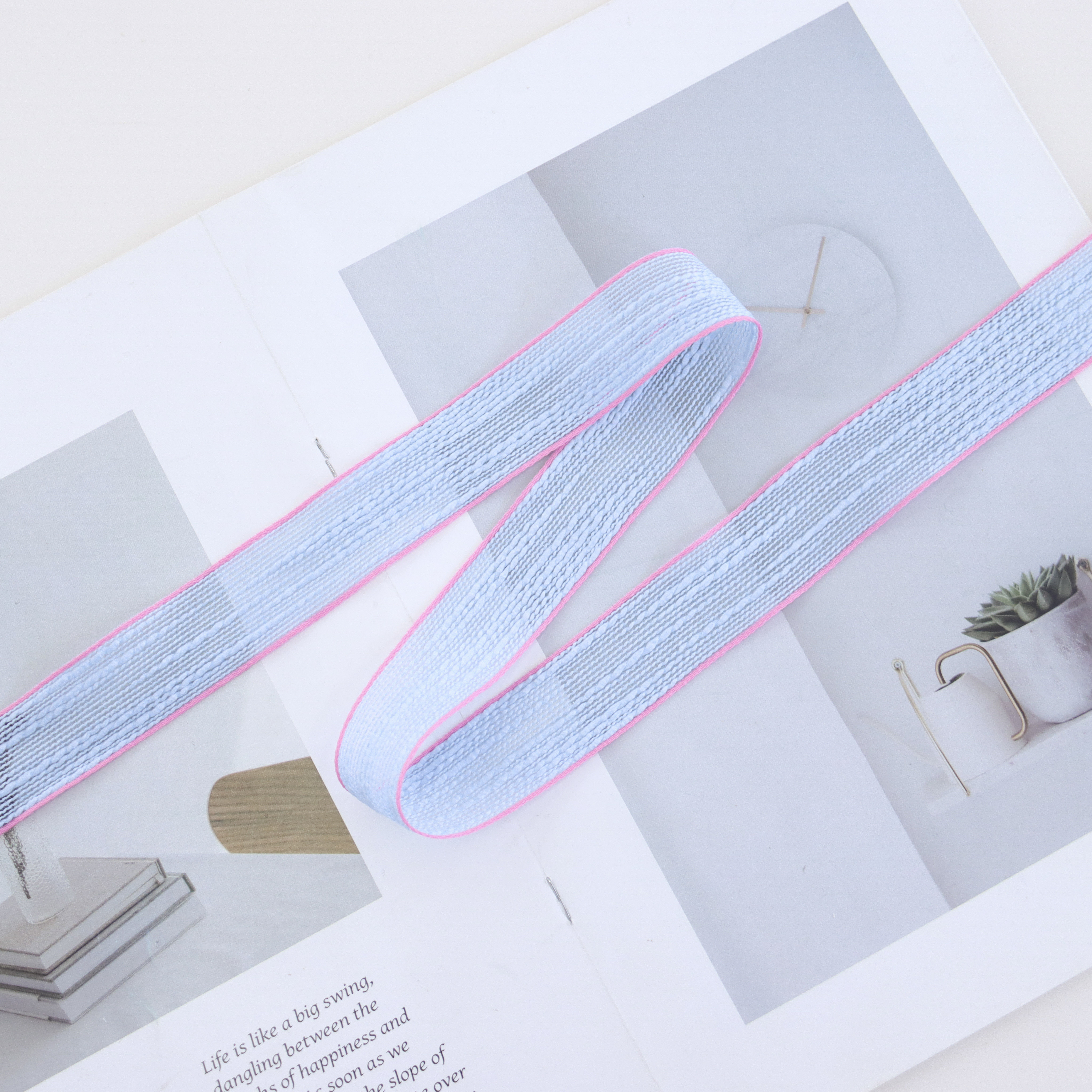 韩版色边麻带彩带蝴蝶结发饰DIY材料花束包装服饰辅料织带详情4