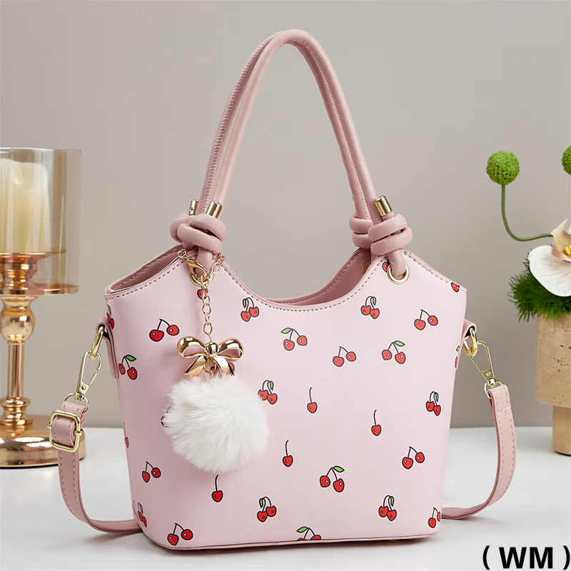 Meifang Bags and Yiding Bag Industry's new women's bag printed with cherry hand-held shoulder details Picture