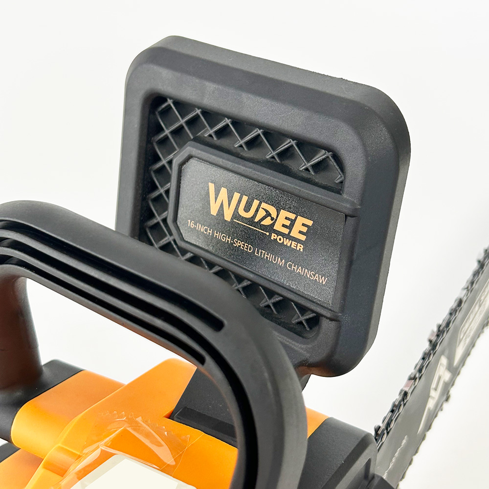 WUDEE品牌质量16寸42V锂电锯一电一充园林家用高转速伐木锯电链锯详情9