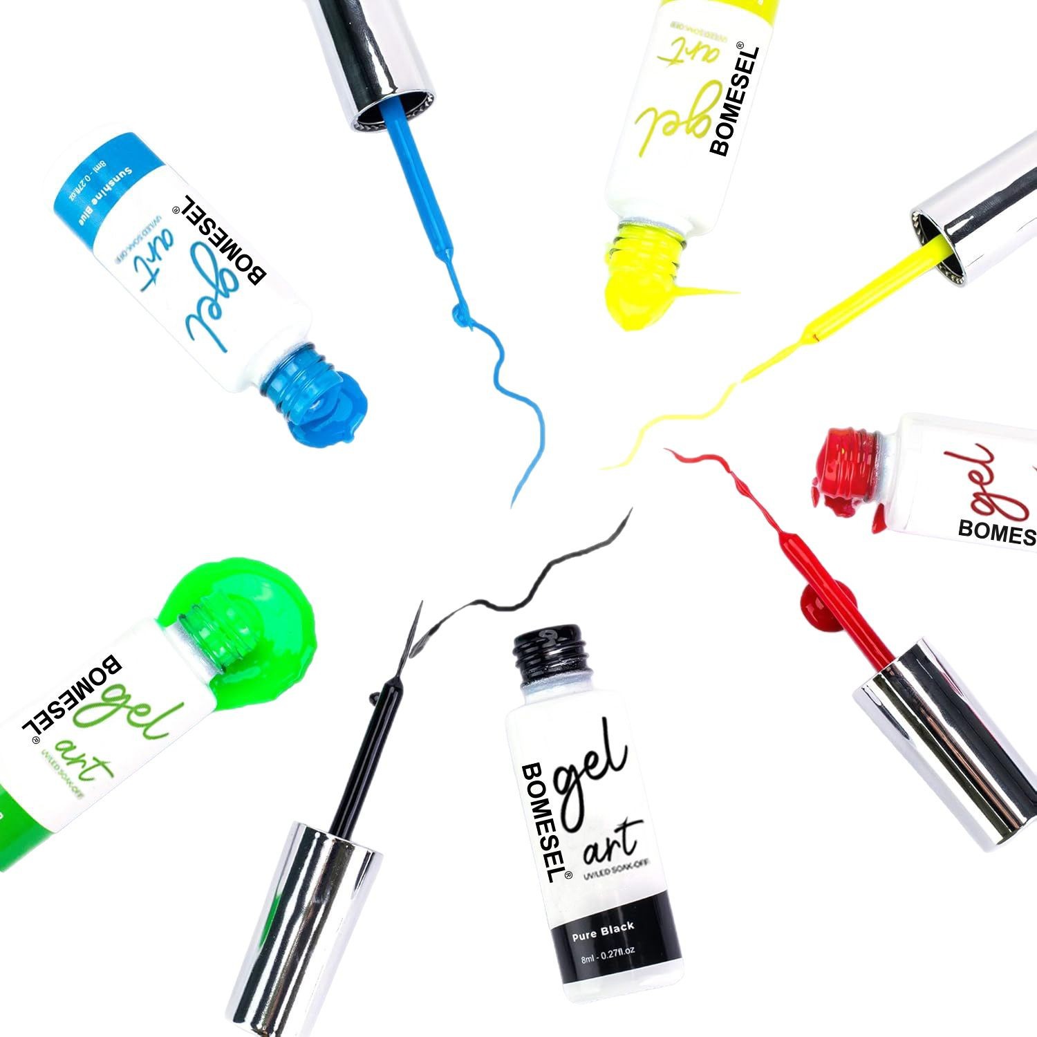 Cross-border nail art metal string glue, high-density outlining and painting glue, twelve-color phototherapy glue, nail polish glue, environmentally friendly and long-lasting details Picture