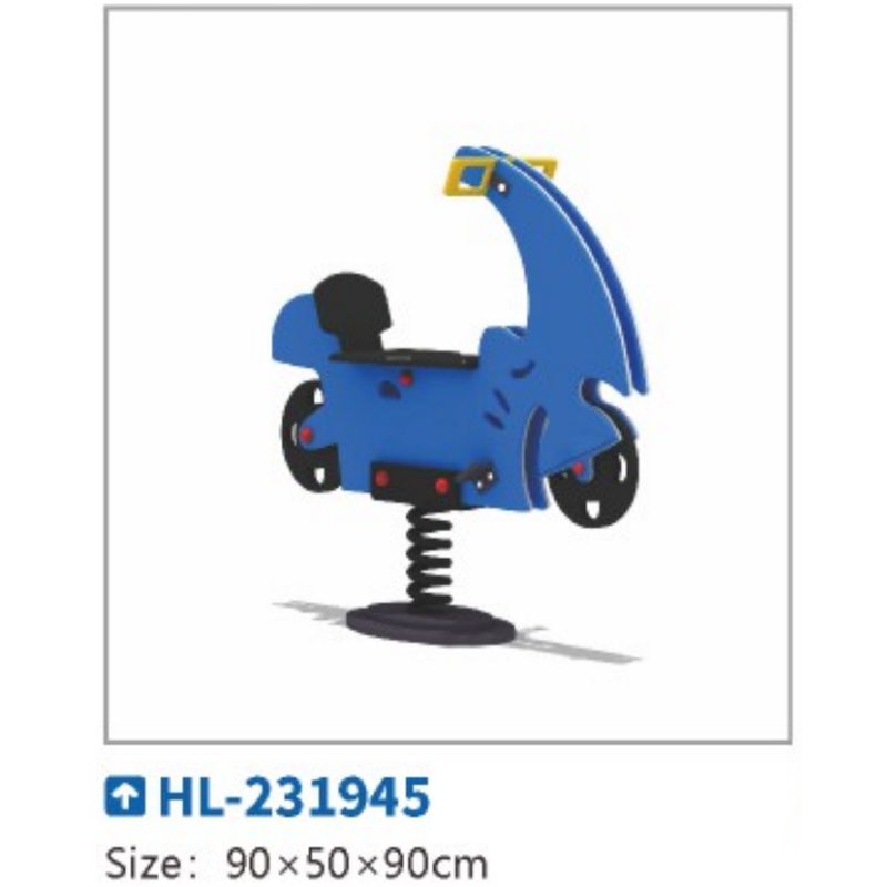 Outdoor community fitness equipment dolls, rocking horses, children's spring rocking horses, seesaws, park PE boards, plastic rocking horses, Hualong amusement toys factory direct sales seesaws