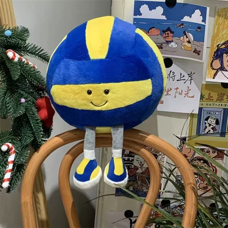 Cross-border fun basketball, football, billiards, volleyball, rugby, plush toys, children's dolls, boys' gift dolls details Picture