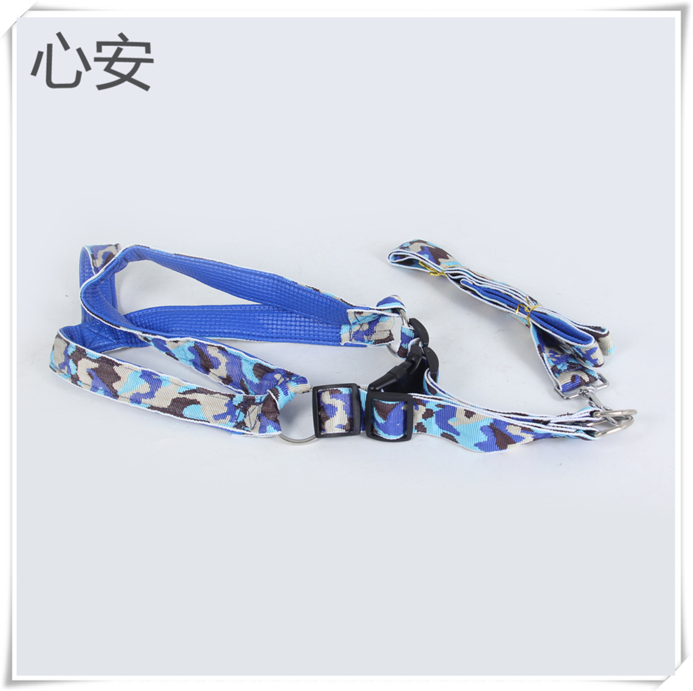 彩色宠物胸背牵引绳 4.0cm宽多彩印花图案护胸牵引带 中小型犬绳子遛狗绳详情5