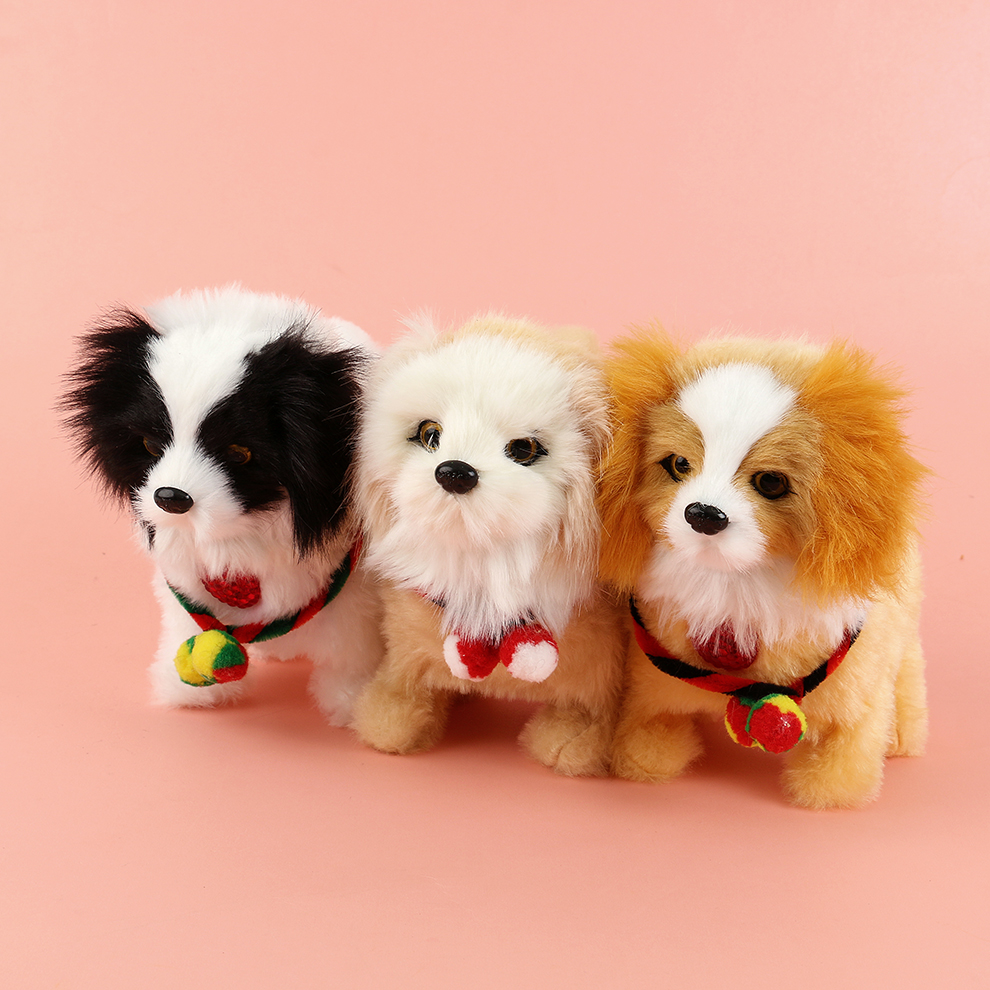 The cute and playful electric plush puppy can be affectionate and play with you, singing beautifully. The recording saves the beautiful words of children. Item Picture