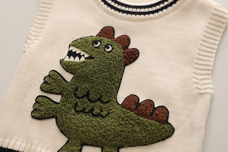 New children's and boys' autumn collection, stylish sweater and vest for kids, a cool three-piece set for spring and autumn Application Scenario
