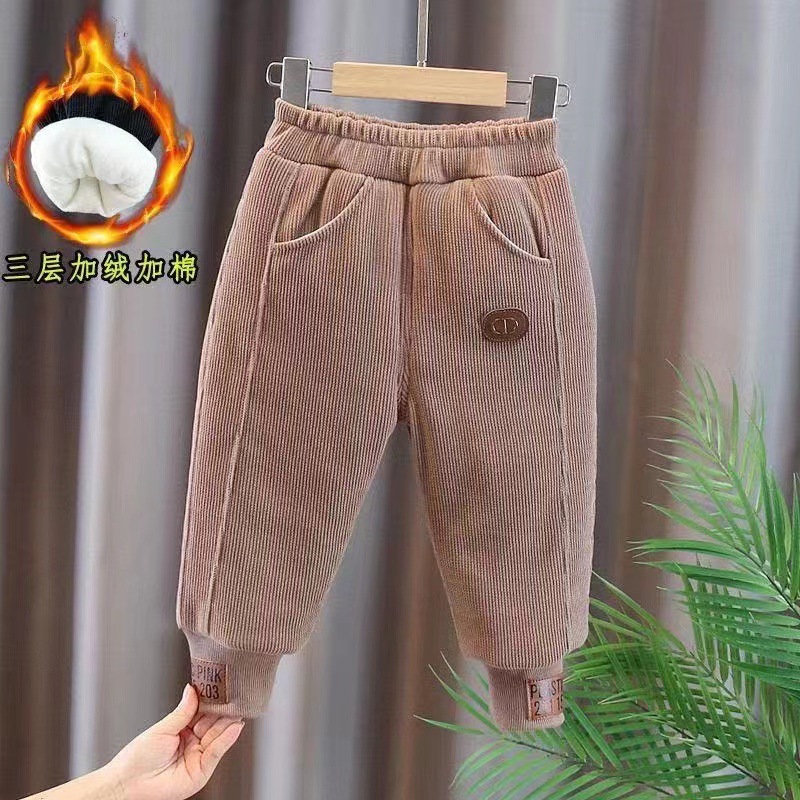 New children's crotch pants, baby crotch pants, thickened fleece thermal pants for infants, three layers for winter babies to get through the winter Application Scenario