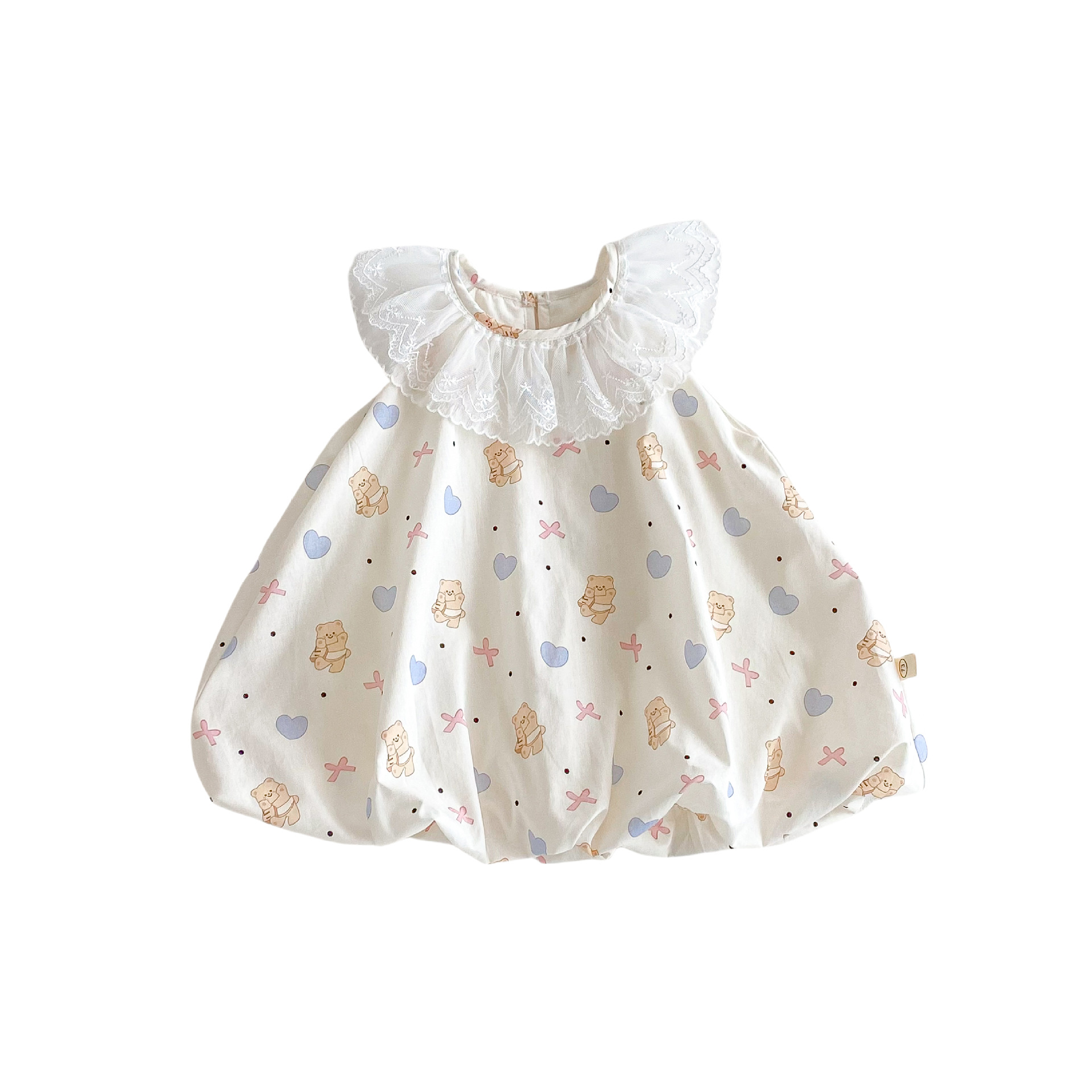 Lace collar sleeveless dress 2025 Huzhou Children's Clothing New style Summer baby cartoon cute lace collar sleeveless dress trend Item Picture