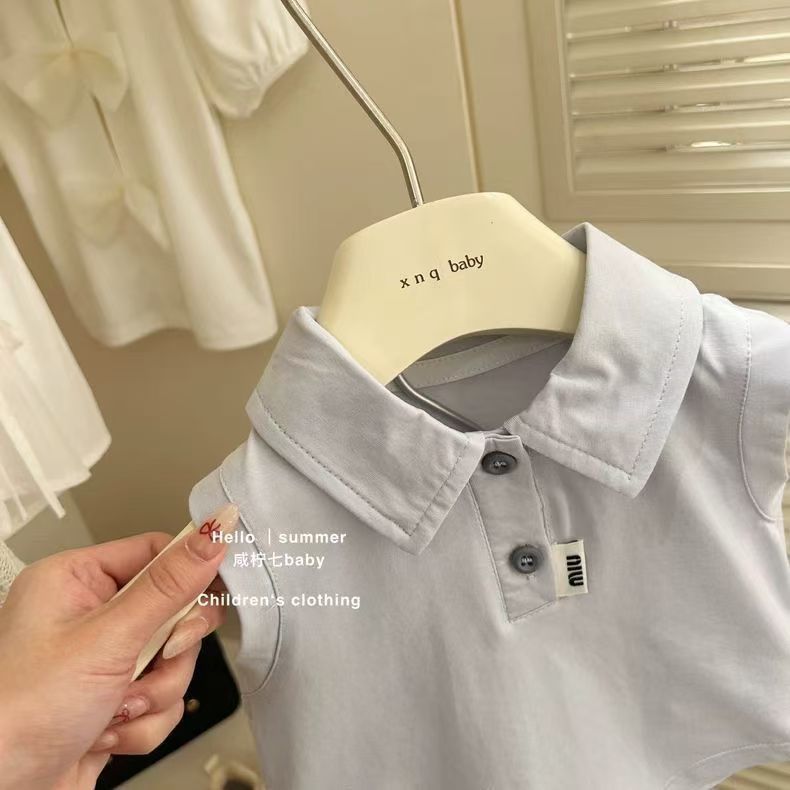 Summer new Set for Girls, Korean style, Stylish 2025 Little Kids Academy Sleeveless Shirt Short Skirt, Baby Two-piece set Application Scenario