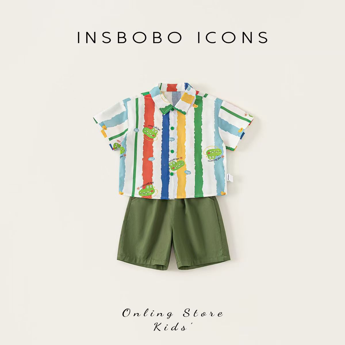 Boys' Set 2025 New Summer Children's Casual Shirt and Shorts Two-piece set, Baby pure cotton set, children's set details Picture