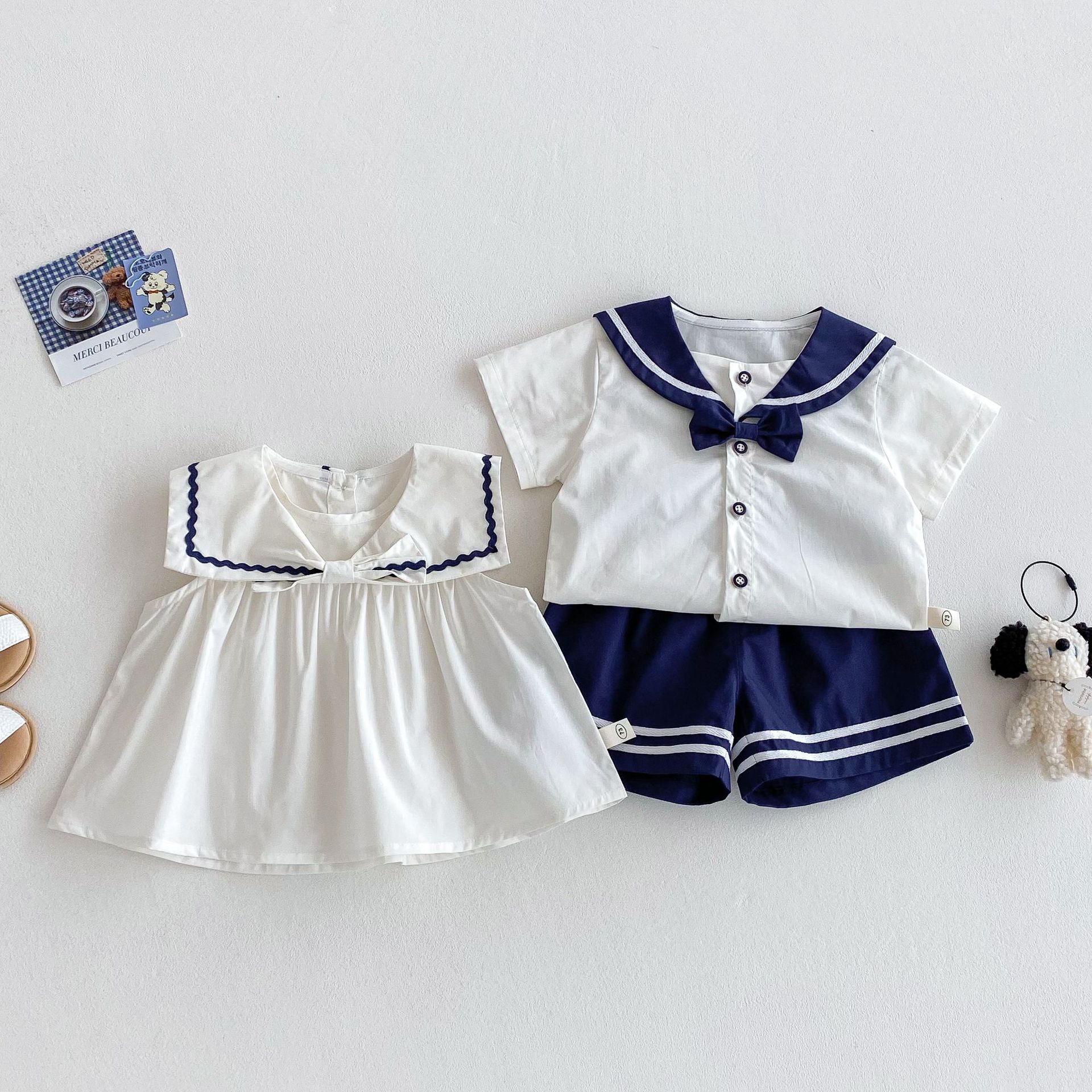 Girls' checkered doll shirt 2025 New style Summer children's cute baby dress Z25-456XY full figure