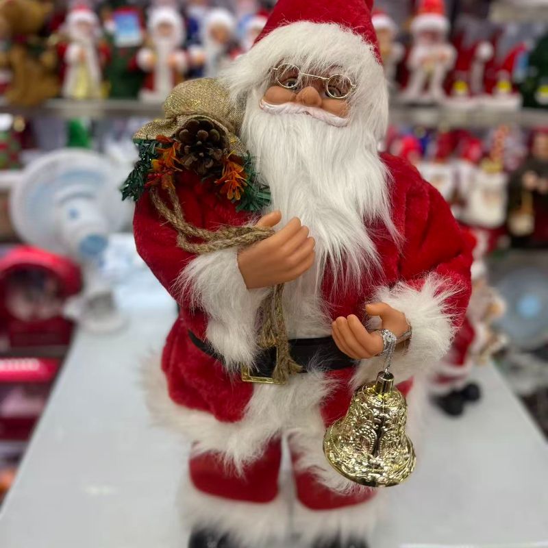 圣诞老人摆件圣诞节道具圣诞电动音乐居家工艺
