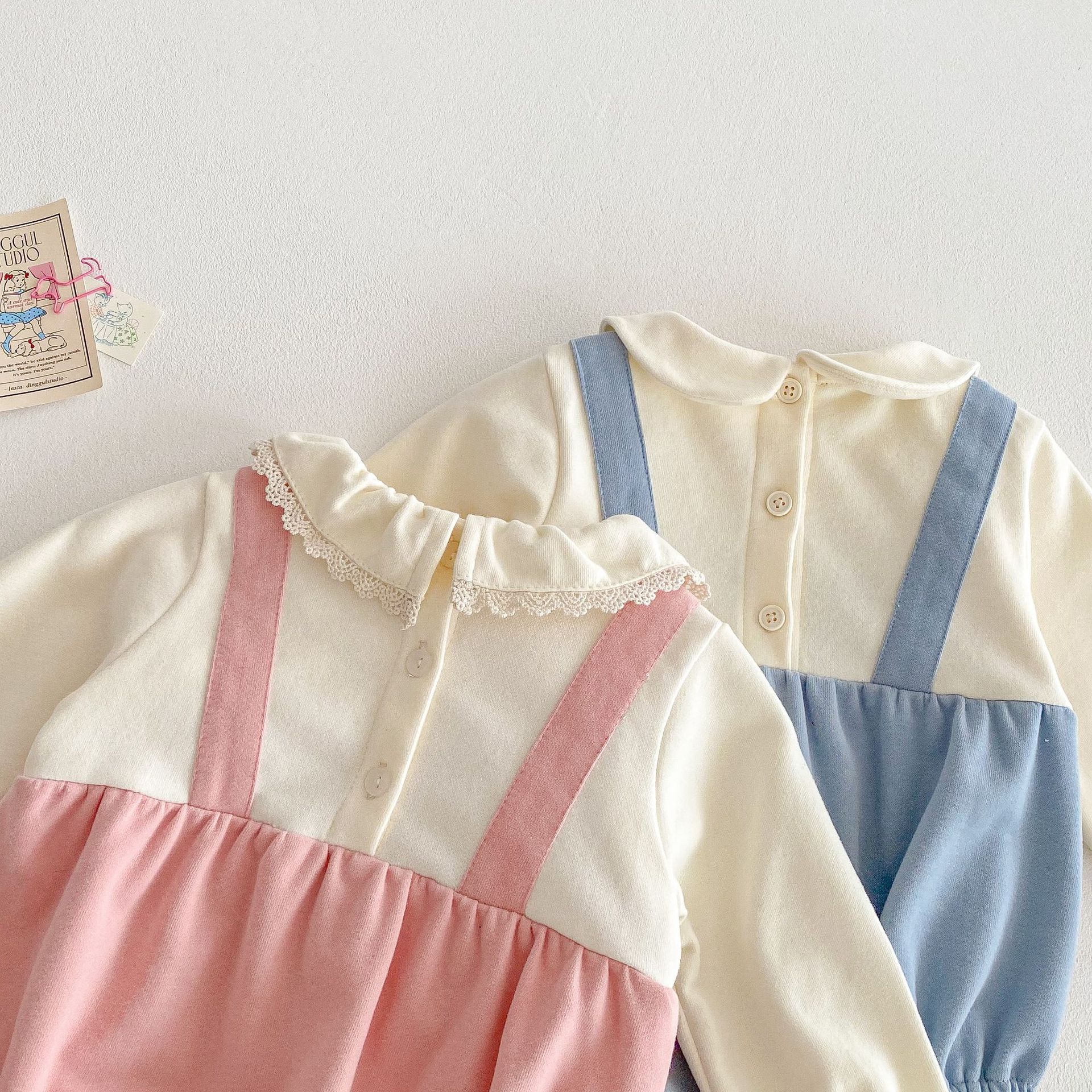 Baby Princess Ha Yi 2025 New Spring Baby Korean-style fake two-piece crawling suit Super cute newborn spring clothes Application Scenario