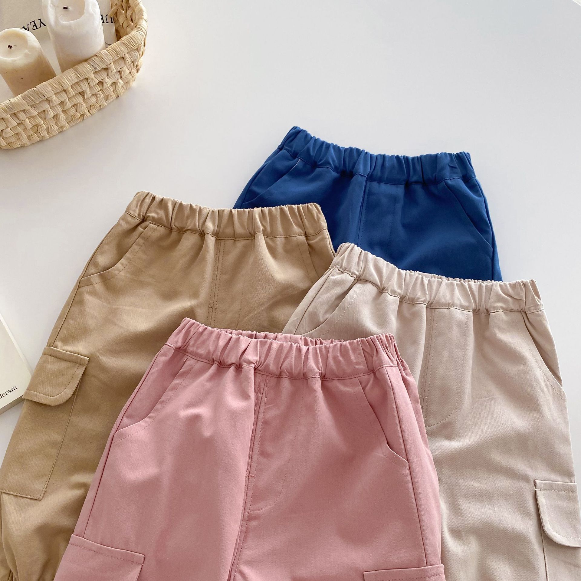 Work pants, girls' pants 2025 new autumn collection, children's spring and autumn casual pants, big kids pure cotton autumn sports pants Specification drawing