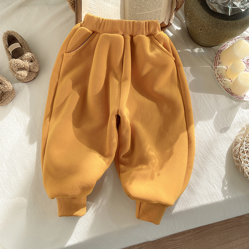 New children's autumn and winter sports set: Cute cartoon thickened, fleece and fig-like cat set, casual two-piece sweatshirt details Picture