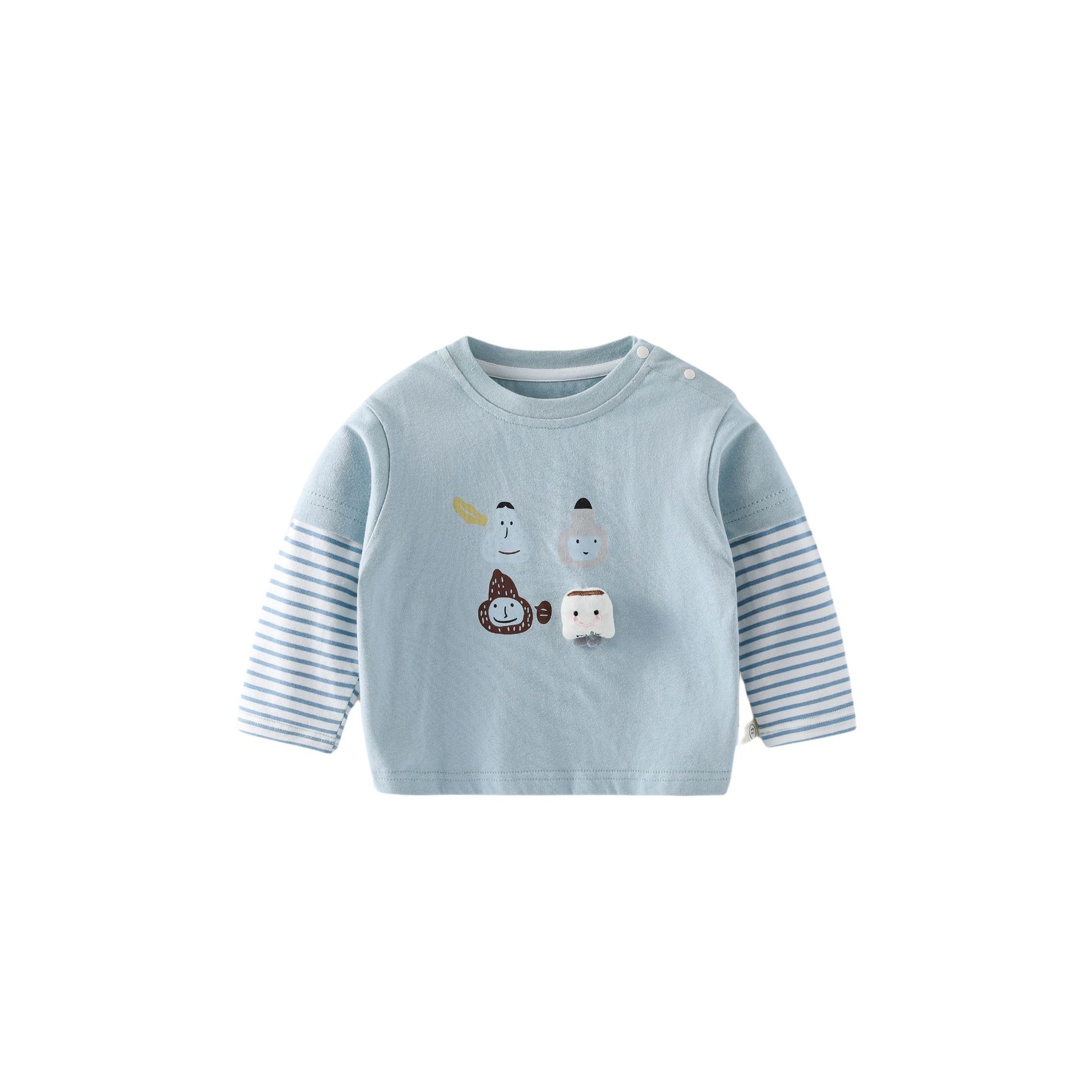 Children's holiday two T-shirts 2025 New autumn Boys' fashion cartoon doll base layer, baby Korean style autumn wear Item Picture