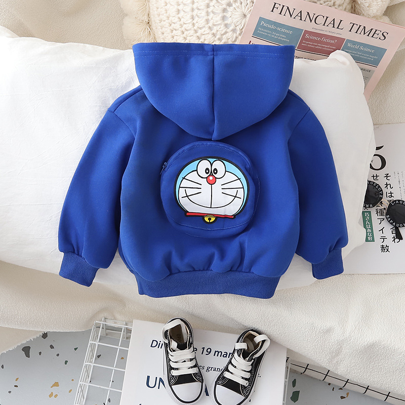 Boys' spring coat, children's hooded jacket, spring wear 2023 new style baby stylish cartoon spring and autumn jacket top full figure