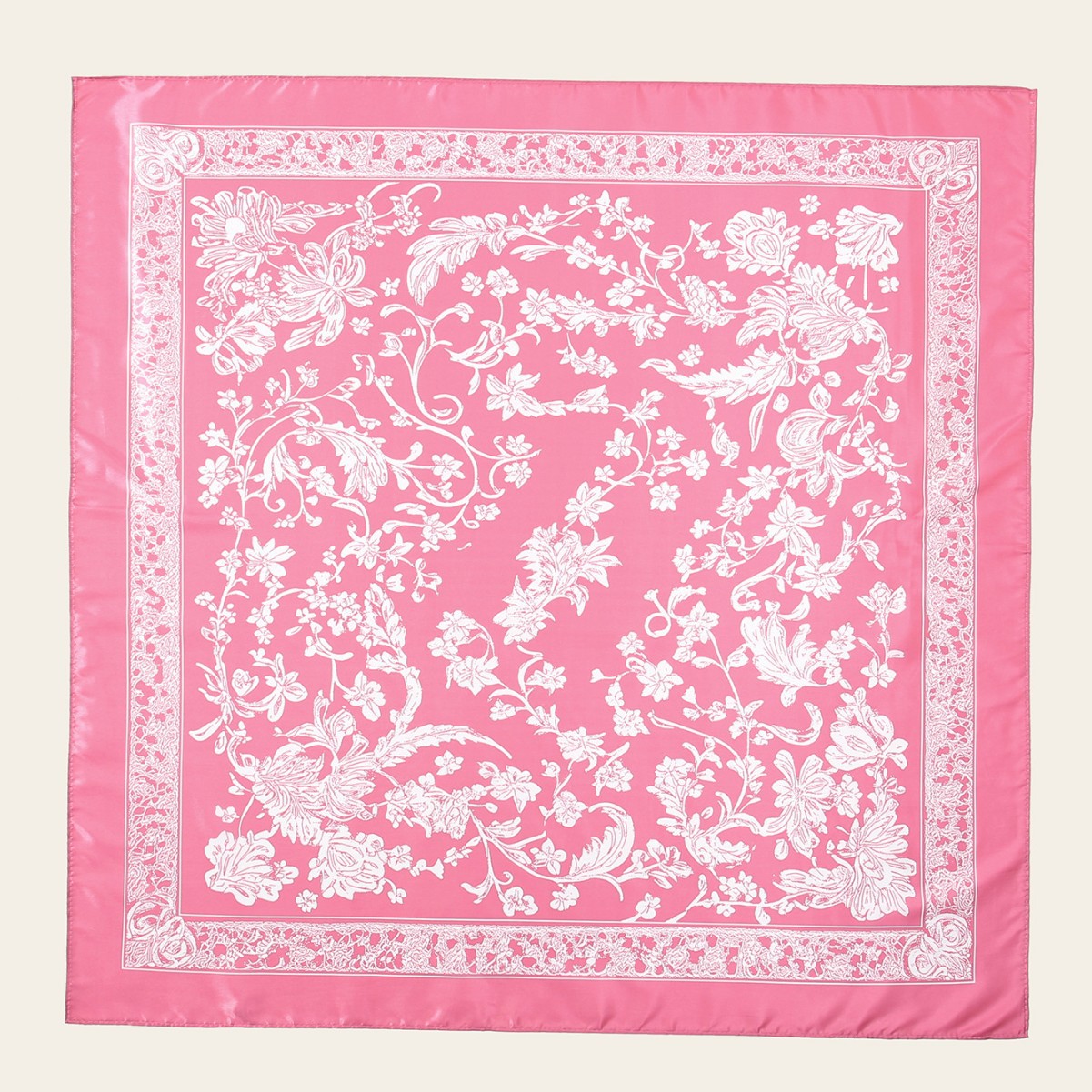 New European and American autumn and winter color-printed sun-protective silk scarves, 90CM large-sized ethnic headscarves for women in stock from the manufacturer details Picture