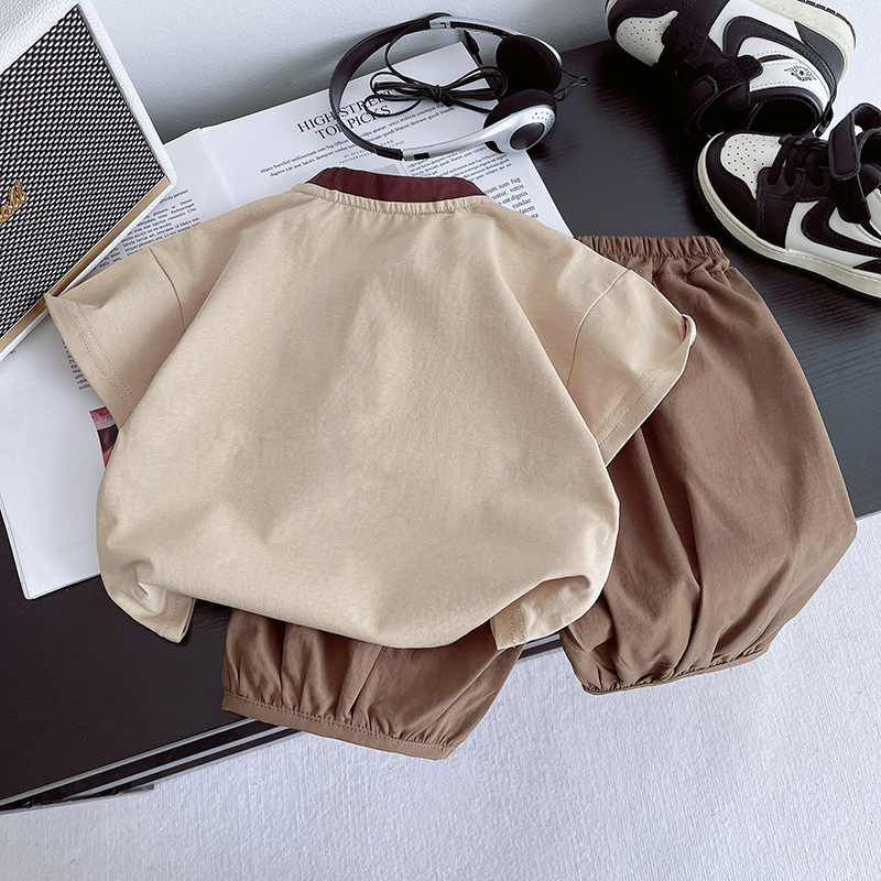 Boys' summer short-sleeved set 2025 New style Children's summer Cool two-piece set Baby cartoon casual clothes trend Application Scenario