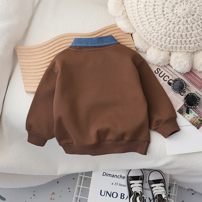 The 2023 Spring and Autumn new children's fashion pullover with a round neck, a stylish woolen cap for kids, and a children's hoodie for boys Application Scenario