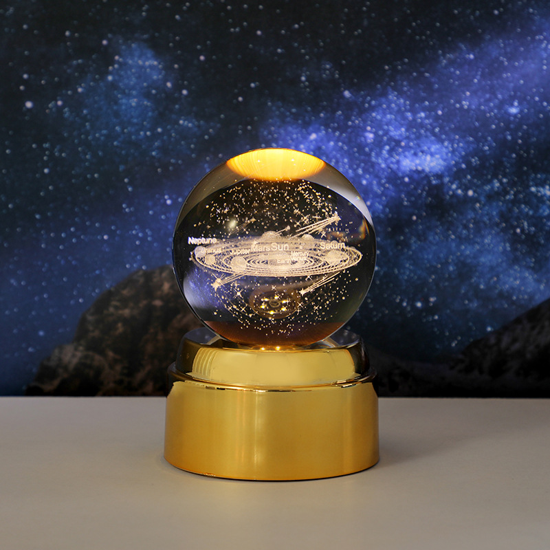 水晶球 小夜灯 旋转星空水晶球 厂家直销生日礼物详情图4