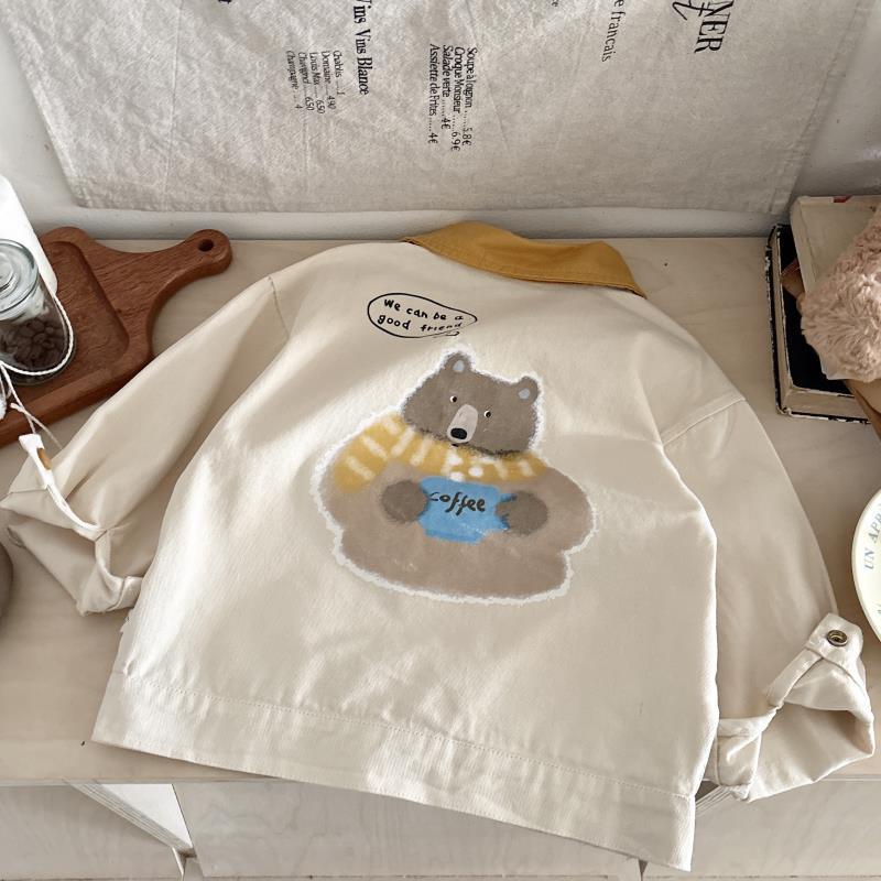 Boys' Spring and summer lapel color-blocking coat 2025 New style children's cartoon printed windbreaker Baby cute jacket top Application Scenario